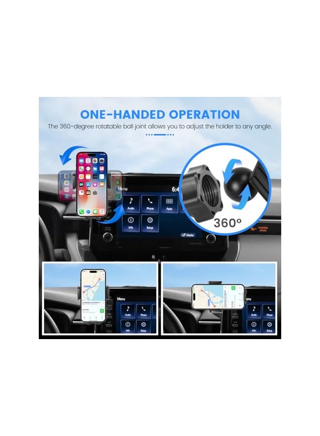 Green Tiger Car Phone Holder Fit for Toyota Corolla 2019–2025 / Corolla Cross 2022–2025 Accessories – Dashboard Phone Mount with 8-Inch Screen Clip, Dash Organizer, 360° Rotation(Only applicable to US models) - Image 4