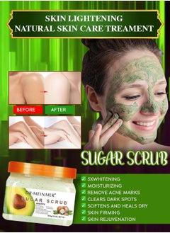 DR.MEINAIER 650G Shea and Argan Oil Sugar Scrub 100% Natural Vitamin Enriched Exfoliating Bath Scrub with Coconut Dead Sea Salt and Almond Oil Whitening Anti Wrinkle Anti Acne Moisturizing Firming Body Scrub  - Image 3