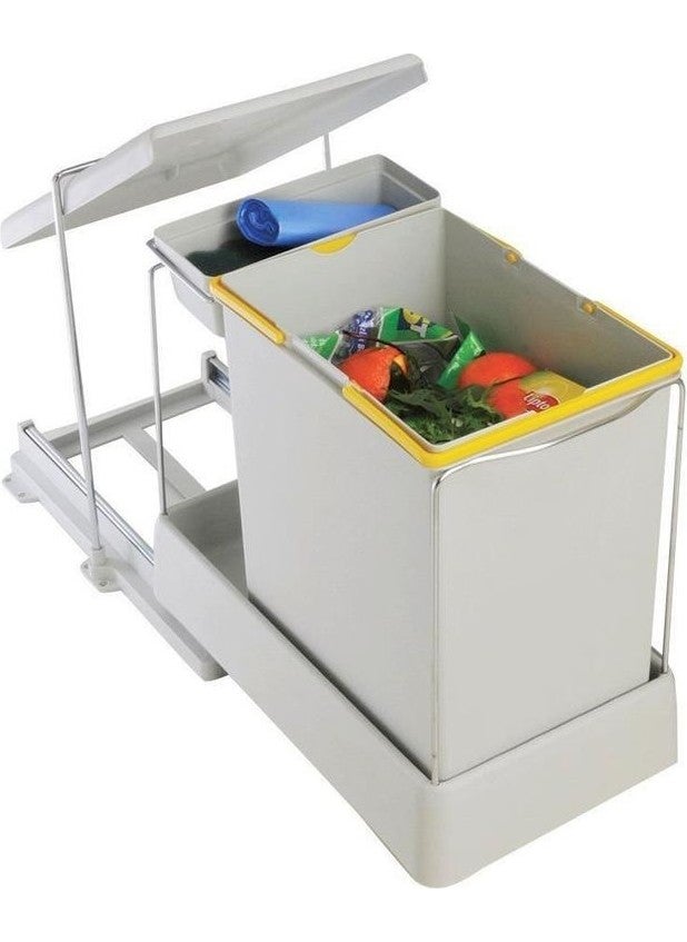 Pelikan Railed Plastic 20 Lt Garbage Bin in Cabinet  - Image 2