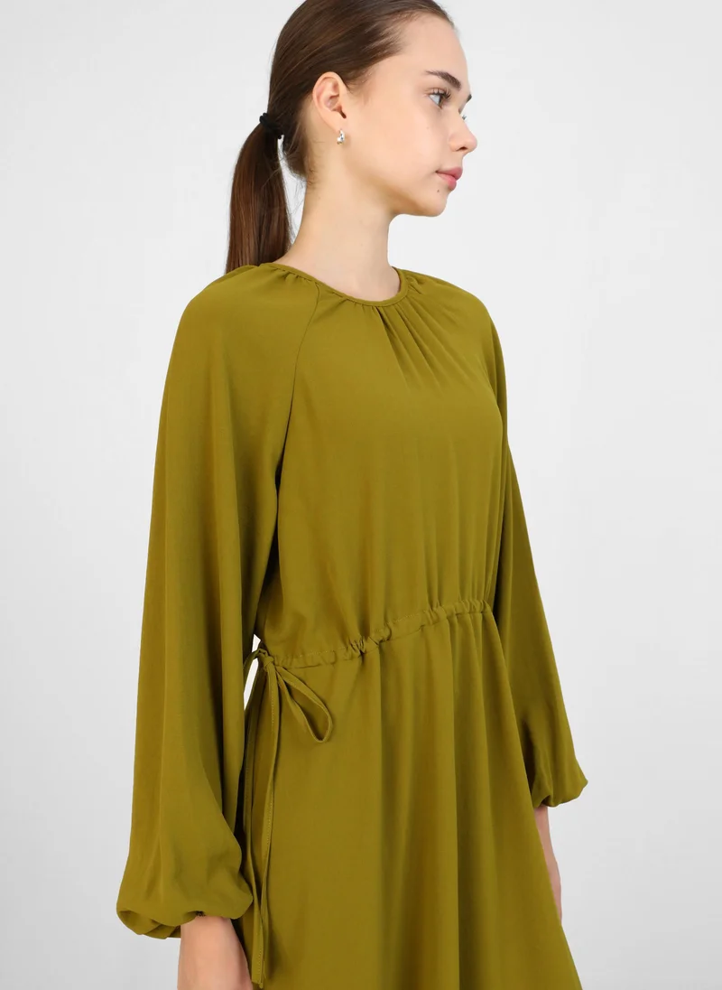 Benin by modanisa Olive Green - Modest Dress - Benin