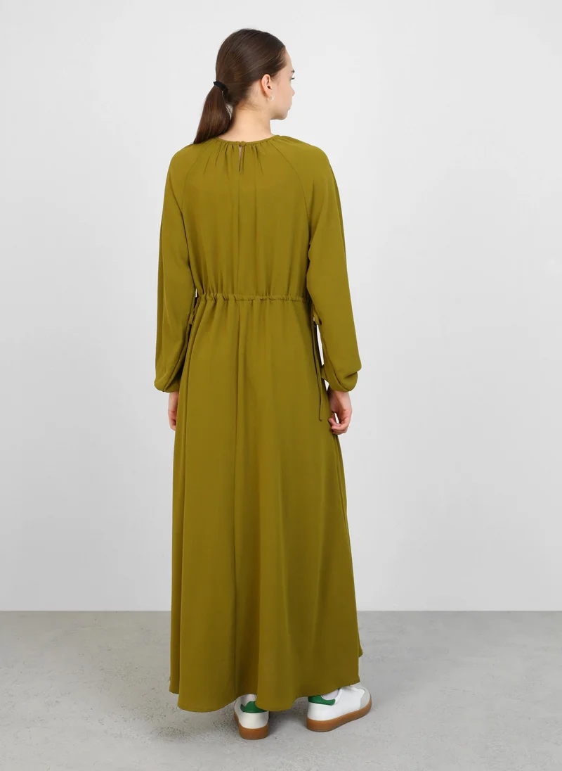 Benin by modanisa Olive Green - Modest Dress - Benin
