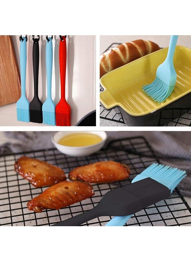 P-Plus International Silicone Basting Brush Set,Stainless Steel Basting Brush with Silicone Bristles for BBQ/Grilling/Pastry Kitchen Oil Brush for Dosa Tawa Pastry Brush (Pack 1(8 inch) Silicone Red) - Image 2