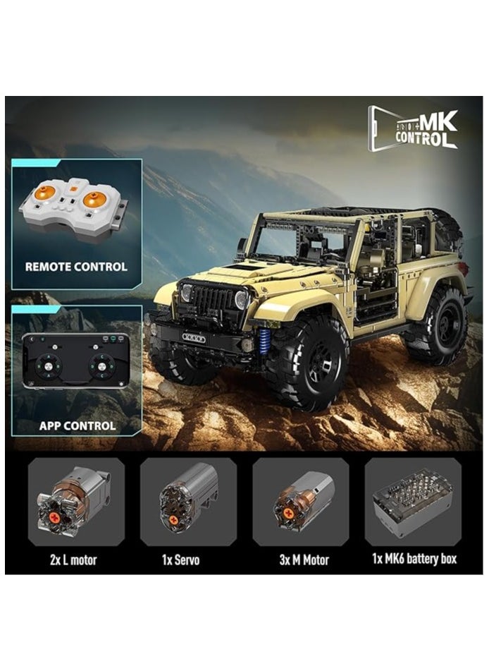 mould king - Mould King 13184 off-road Vehicle series building set, 1:6 construction set toys, children adult collection building model, car kit, 3621,14 + - Image 1