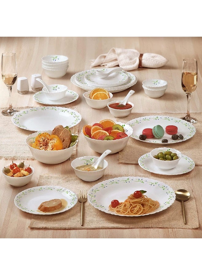Cello Opalware Dazzle Tropical Lagoon Dinner Set, 35PCs, White - Image 2