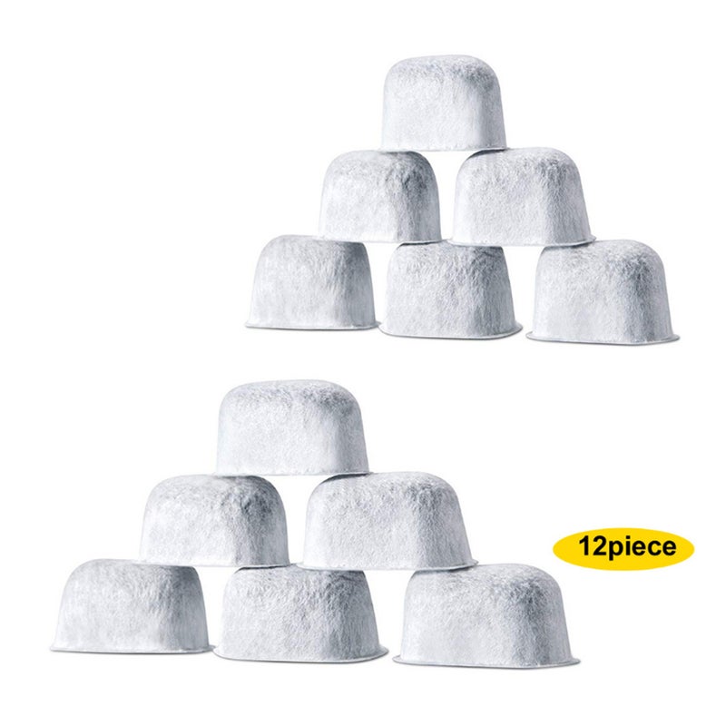 إسكدنيا مجموعة فلاتر ماء من الفحم ممتازة لماكينة صنع القهوة مكونة من 12 قطعة أبيض 10*2.2*4.7سم - Image 1