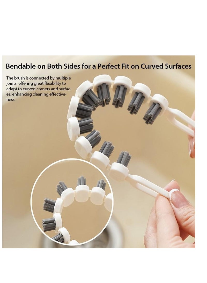 Bendable Multifunctional Cleaning Brush, Crevice Cleaning Brush with Hard Bristle,
