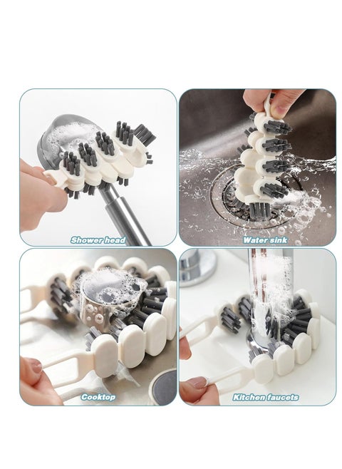 Bendable Multifunctional Cleaning Brush, Crevice Cleaning Brush with Hard Bristle,