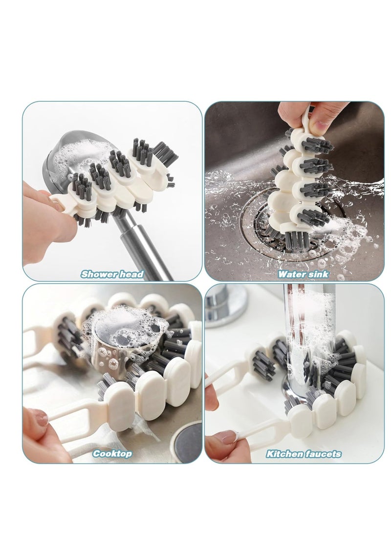Bendable Multifunctional Cleaning Brush, Crevice Cleaning Brush with Hard Bristle,