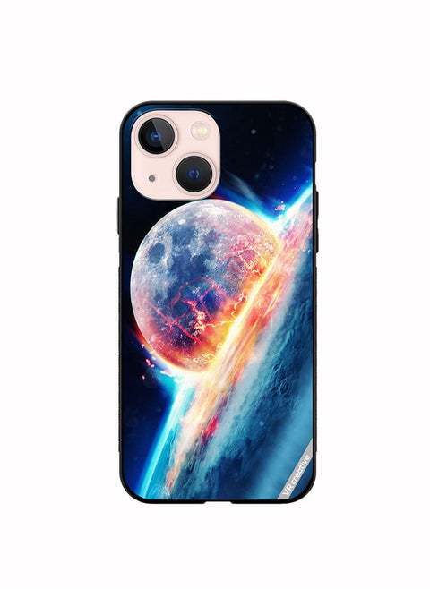 Protective Case Cover For Apple iPhone 14 Plus Fallen Moon Design Multicolour