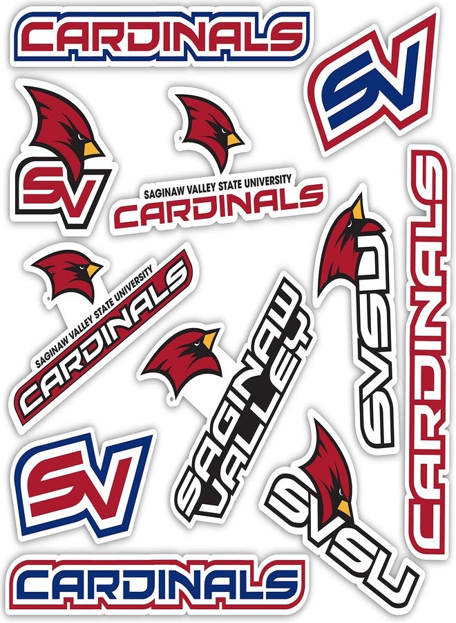 Desert Cactus Saginaw Valley State University Sticker SVSU Cardinals Sticker Vinyl Decals Laptop Water Bottle Car Scrapbook Sheet T2 (Type 2) - Image 1