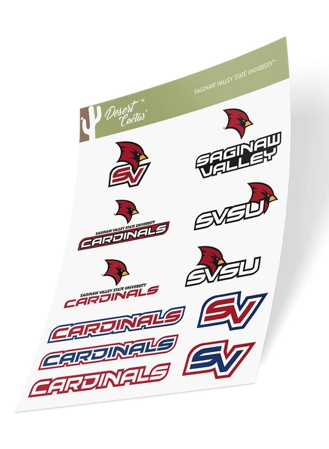 Desert Cactus Saginaw Valley State University Sticker SVSU Cardinals Sticker Vinyl Decals Laptop Water Bottle Car Scrapbook Sheet T2 (Type 2) - Image 3