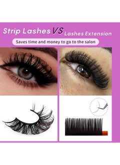 Focipeysa False Lashes Natural Look 20 Pairs Strip Fluffy D Curl Fake Eyelashes Pack 4 Styles Mixed Volume Eye Lashes Multipack  - Image 4
