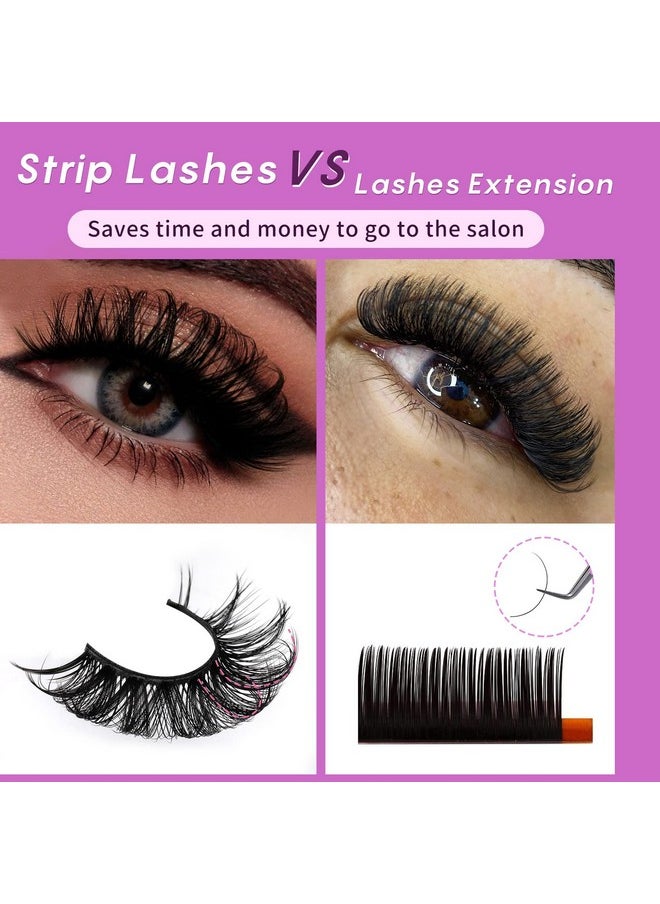 Focipeysa - False Lashes Natural Look 20 Pairs Strip Fluffy D Curl Fake Eyelashes Pack 4 Styles Mixed Volume Eye Lashes Multipack - Image 1