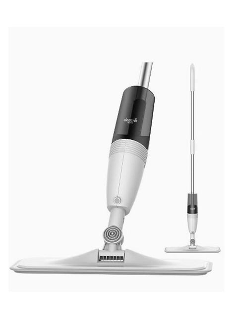 TB500 Water Spray Mop Carbon Fiber Dust Collector 360 Degree Rotating 350ml Tank Waxing Mop - White