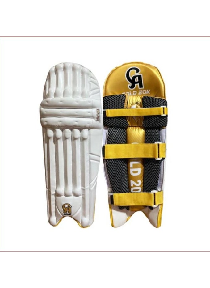 CA CA Gold 20K Cricket Batting Leg Guard Mens RH LH White  - Image 2