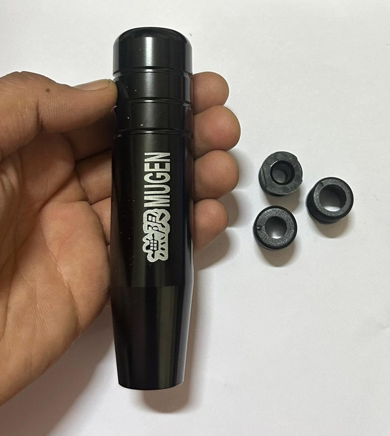 AUTO MT JDM Mugen 13CM Universal Aluminium Mugen Long Racing Car Mugen Shift Knob Manual Transmissive Mugen Gear Shift Knob with 3 Adapters (Black Mugen Gear Shift Knob 13CM) - Image 2