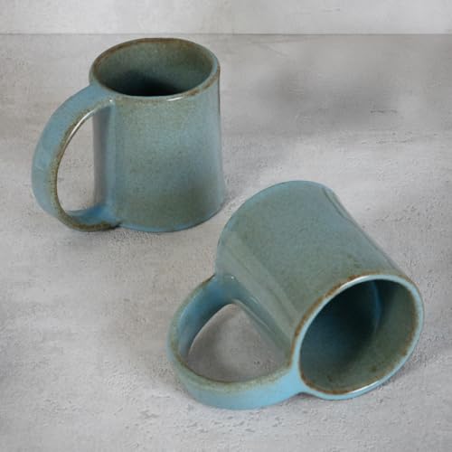CÜRAA by YFL Home Terra Coffee Mug Set of 2 | Microwave-Safe Ceramic Coffee Mugs for Gift | Perfect for Tea, Coffee, Milk & Cappuccino | Handcrafted Tea Cups,Tea Mugs Set for Gifting | 400ml Each - Image 1