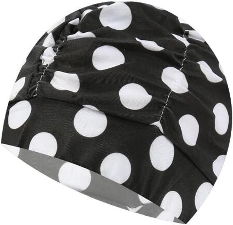 Ewandastore Colorful Pleated Nylon Cloth Swim Cap Large Swimming Cap Hot Spring Bathing Caps for Adult Men Women Long Hair - Image 1