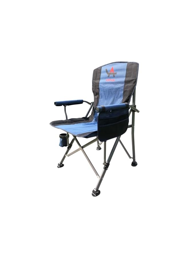 PROMASS Folding Camping Chair Portable Outdoor Beach Chair, Heavy Duty Foldable Lawn chair Support 150kg, Collapsible Lightweight Camp Chair with Cup Holder&Carry Bag for Fishing Outside Sports (Blue) - Image 5