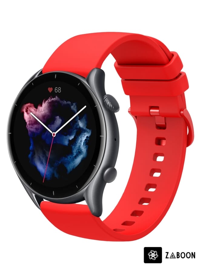 Zaboon Amazfit GTR 3 Pro 22mm Solid Color Soft Silicone Watch Band - Image 1