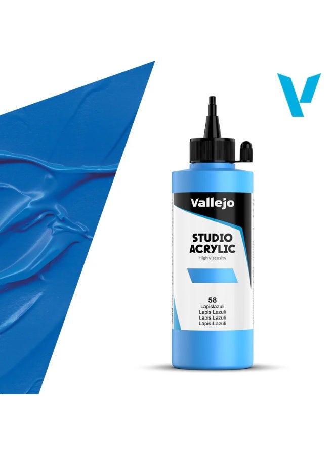 فاليجو ألوان أكريليك ستوديو 200 مل - لون لازورد رقم 58 | لون أكريليك احترافي عالي الصبغة