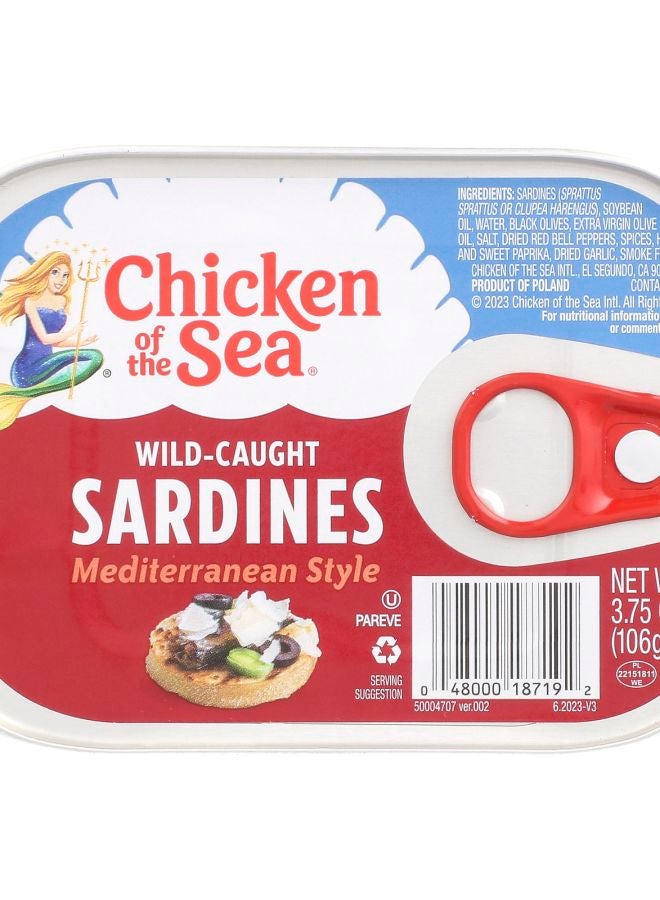 Chicken Of The Sea - Wild-Caught Sardines Mediterranean Style 3.75 oz (106 g) - Image 1