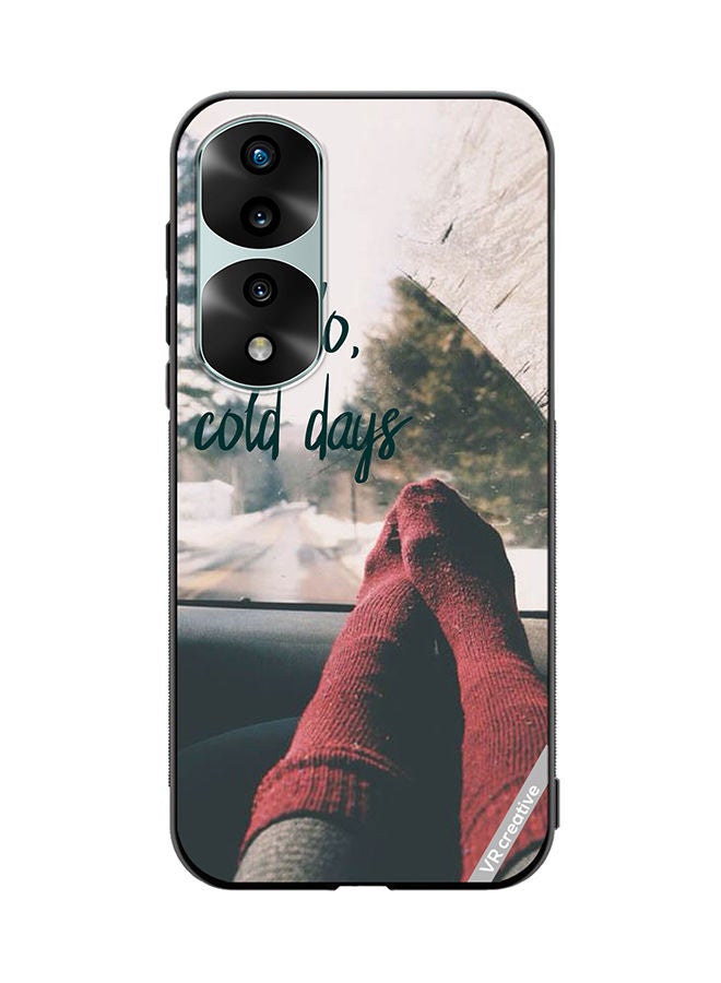 VR CREATIVE Protective Case Cover For Honor 70 Pro Hello Cold Days Design Multicolour - Image 1