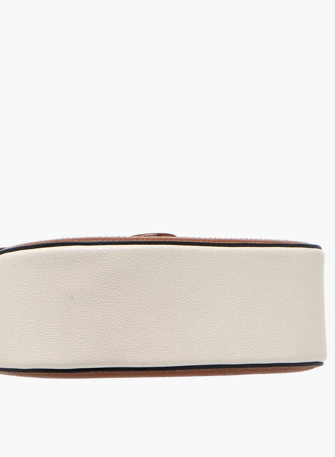 Celeste Women's Textured Crossbody Bag with Adjustable Strap and Flap Closure