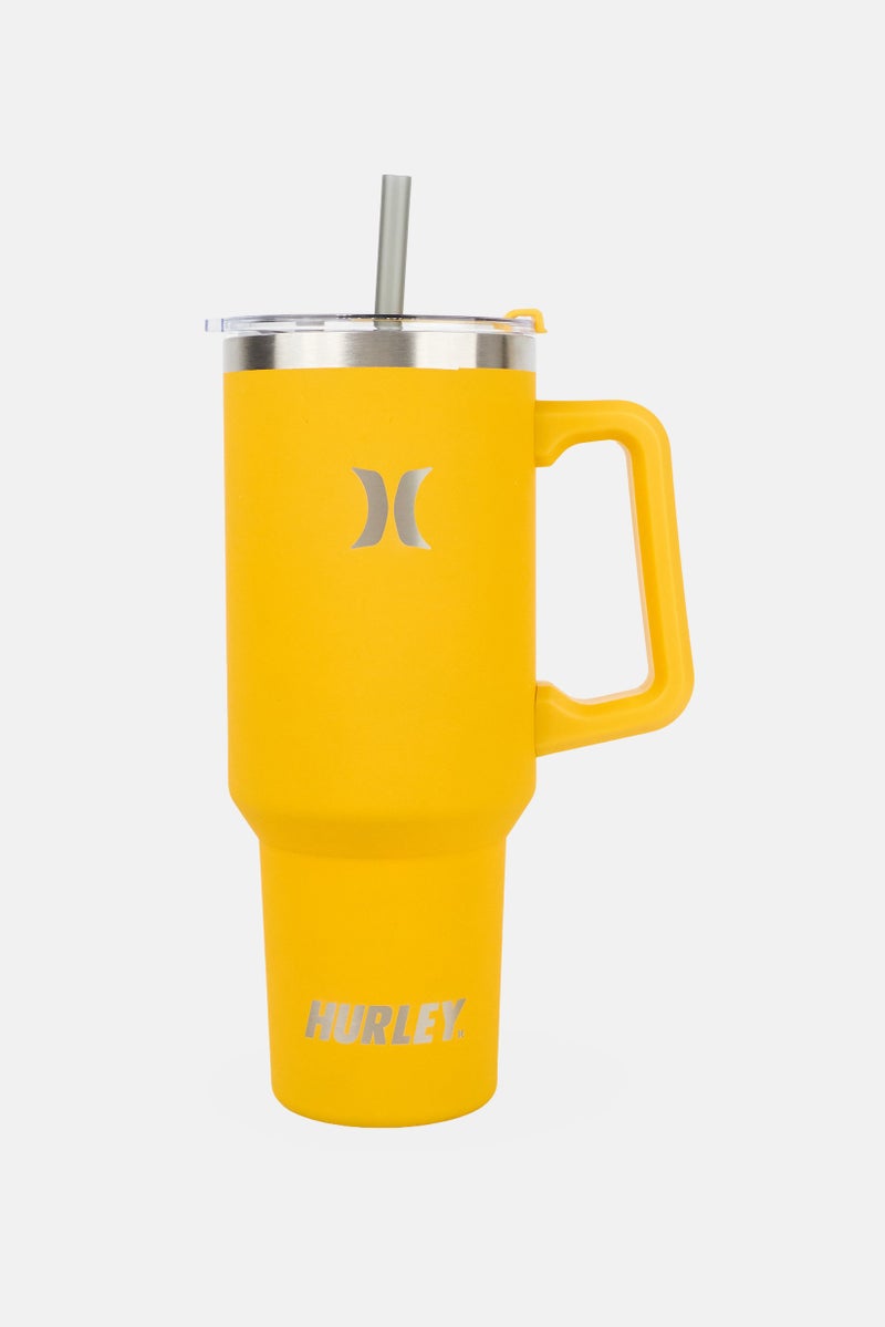 Hurley 3 In 1 Lid Double Walled Vacuum Insulated Tumbler, Yellow - Image 1