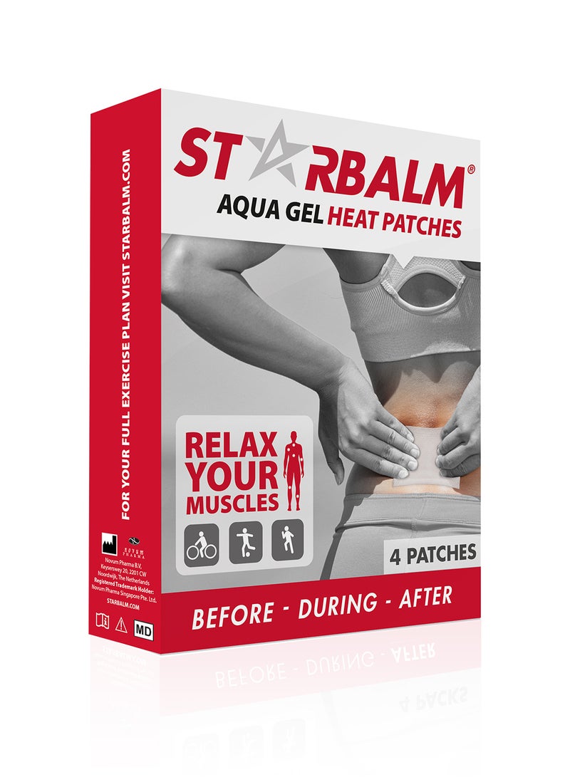 StarBalm لصقات الحرارة 8X12 سم لتخفيف الألم للظهر والرقبة والكتف 4 لصقات لكل عبوة علاج حراري عميق طويل الأمد - Image 1
