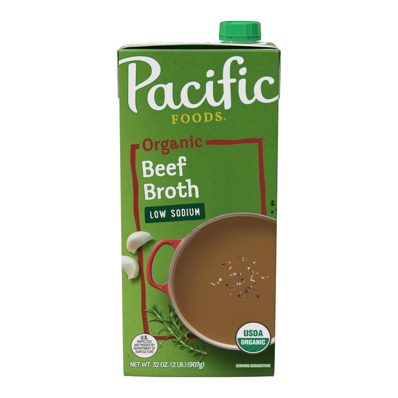 Pacific Foods Low Sodium Organic Beef Broth 32 oz Carton - Image 3