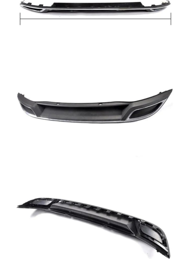 ŞüsCarOto Aksesuar Vw Golf 7 Compatible Vehicle Special Glossy Black Oem Rear Diffuser Highline Diffuser with Tabs Chrome Exhaust Outlet Rear Bumper Insert Imported 1st Class  - Image 5