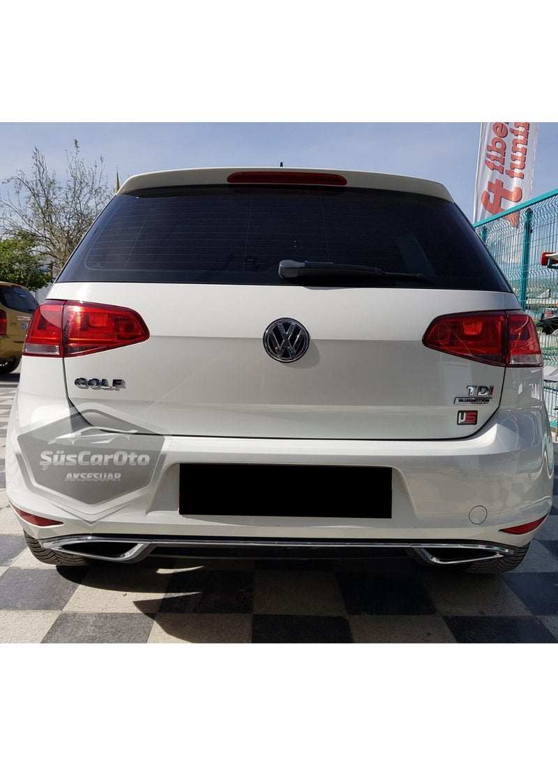 ŞüsCarOto Aksesuar Vw Golf 7 Compatible Vehicle Special Glossy Black Oem Rear Diffuser Highline Diffuser with Tabs Chrome Exhaust Outlet Rear Bumper Insert Imported 1st Class  - Image 4