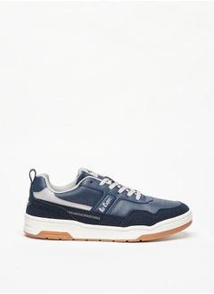 Lee Cooper حذاء رياضي رجالي منخفض الكاحل مزين بشعار مع رباط للإغلاق  - Image 3