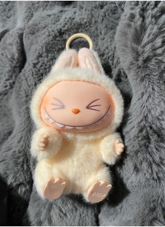Labubu Plush Toy，Labubu Second-Generation Sit-Down Party Series, Cute Keyring, 13cm (Not Original)