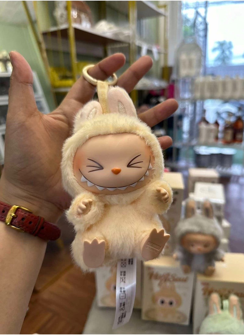 LABUBU - Labubu Plush Toy，Labubu Second-Generation Sit-Down Party Series, Cute Keyring, 13cm (Not Original) - Image 1