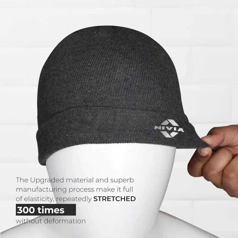 نيفيا Nivia Cotton Slouchy Beanie & Skull Cap for All Seasons, Unisex
