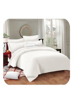 EXPRESS BEDSHEETS Hotel 100% cotton Cover Set 3 Pieces Cotton King Size – Luxurious Bedding Set, Modern and Attractive Bedding Set with 1xFlat Sheet, 2xPillow Cases 