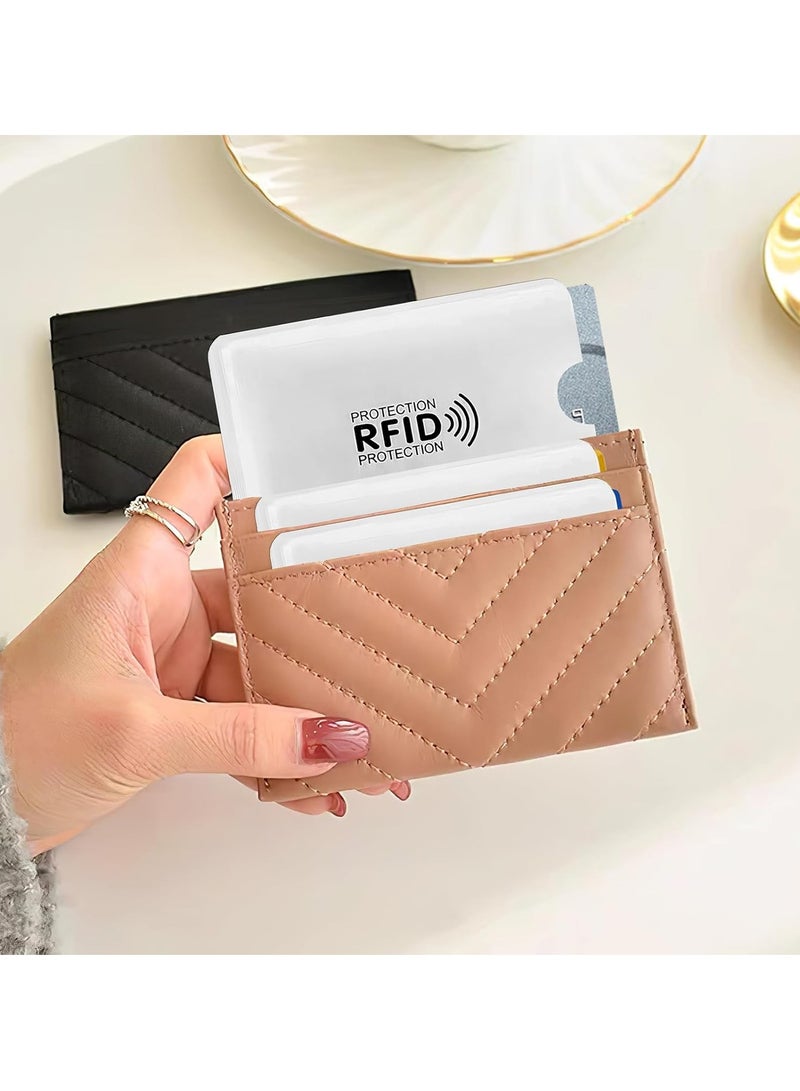 20 Pack RFID Blocking Card Credit Card Holder RFID Blocking for Single Card Identity Theft Protection Sleeves Contactless Protection Debit Bank Cards Id Social Security Drivers License Card, White - Image 5