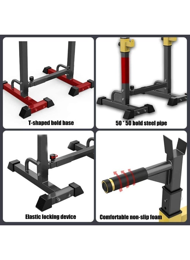 WALALLA 250kg Capacity Multi-Function Squat Rack - All-in-One Home Gym Power Cage with Adjustable Barbell Stand & Bench Press Station, Heavy Duty Strength Training Equipment - Image 5