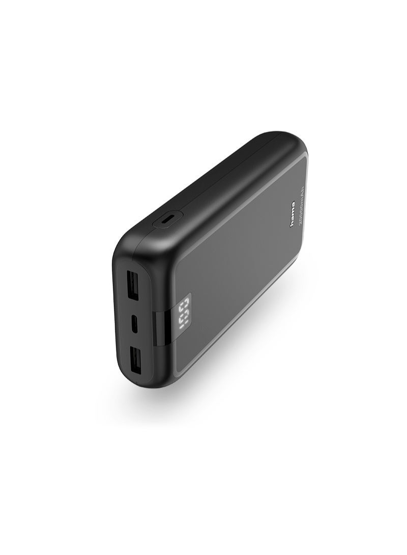 Hama PD 20 Power Bank 20000 mAh, USB-C and USB-A Outputs, Fast Charging with Power Delivery 3.0 and Qualcomm Quick Charge 3.0, Black, Portable Charger for Smartphones and Tablets - Image 5