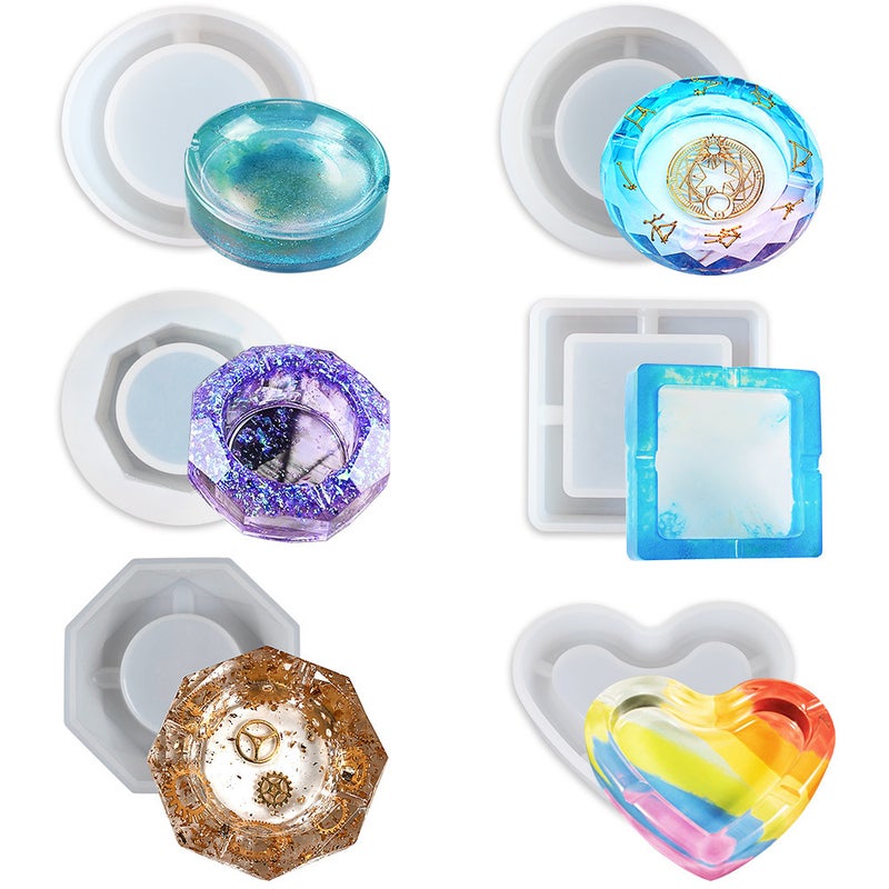 Manufacturer'S Ready-Made Diy Crystal Resin Mold Ashtray Large Silicone Mold Home Decoration Resin Material - Image 2