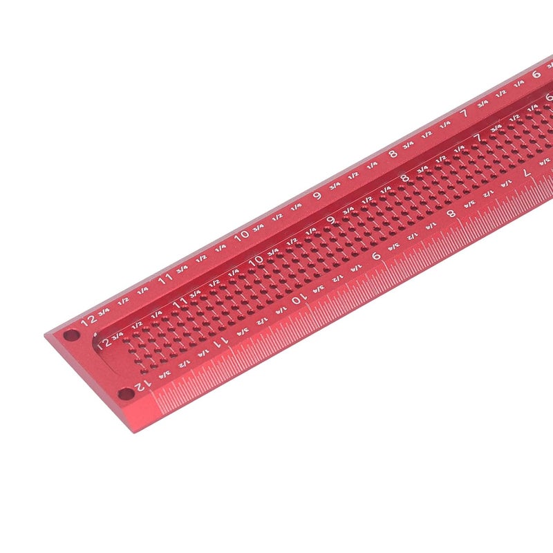 16 بوصة مسطرة قياس خشب من سبائك الألومنيوم قابلة للتعديل، أداة تحديد بزاوية 45 درجة - Image 5