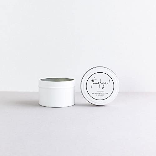 Aroparc White Candle Tins 4oz, 24 Piece Bulk Candle Containers for Candle Making Supplies - White - Image 3
