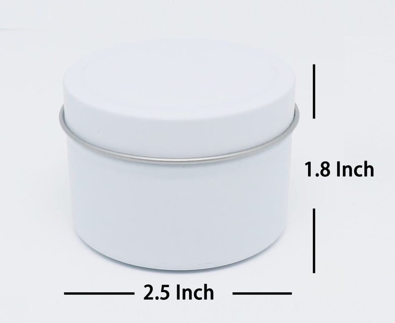 Aroparc White Candle Tins 4oz, 24 Piece Bulk Candle Containers for Candle Making Supplies - White - Image 2