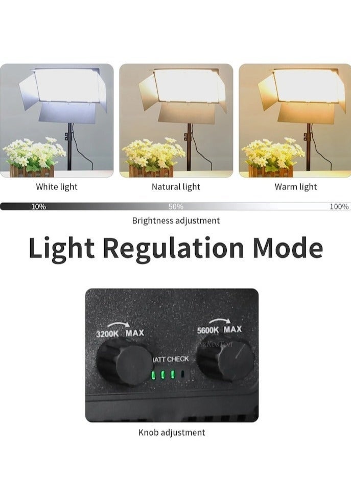 والالا طقم إضاءة تصوير فيديو، مصابيح استوديو فيديو LED ثنائية اللون مطورة مع إمكانية التعتيم 3200k-5600k وحامل إضاءة 160 سم لتصوير الكاميرا وتسجيل الصور وتصوير المسرح والبث المباشر على YouTube وTikTok - Image 5