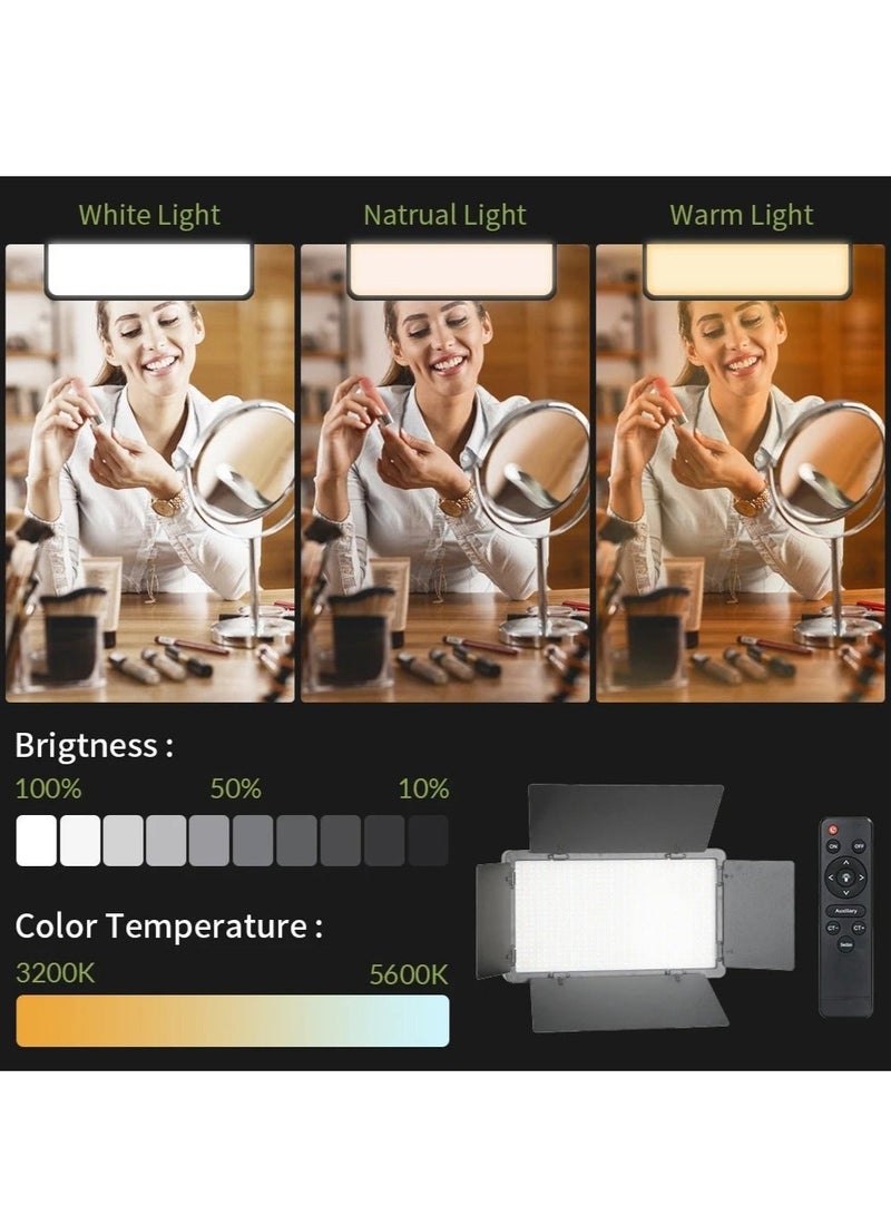 والالا طقم إضاءة تصوير فيديو، مصابيح استوديو فيديو LED ثنائية اللون مطورة مع إمكانية التعتيم 3200k-5600k وحامل إضاءة 160 سم لتصوير الكاميرا وتسجيل الصور وتصوير المسرح والبث المباشر على YouTube وTikTok - Image 2