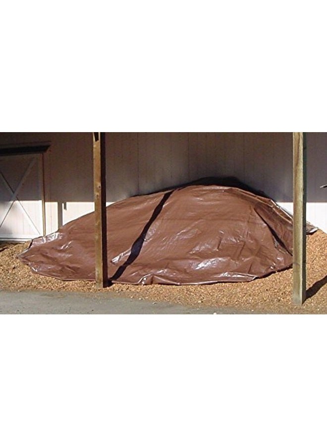 Dry Top 6' x 8' Foremost Tarp 20068 Silver/Brown Silver Brown 10 Mil Heavy Duty Reversible Tarp - Image 3