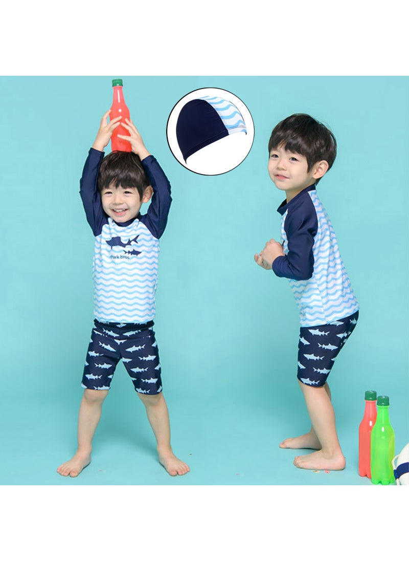 Generic - Boys Swimwear Set UV Protection Plus Size Blue - Image 1