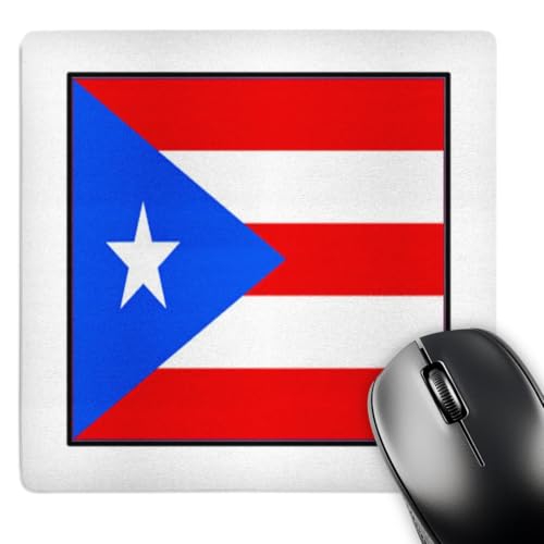 3dRose LLC 8 x 8 x 0.25 Inches Mouse Pad, Photo of Puerto Rico Flag Button (mp_98476_1) - Image 1